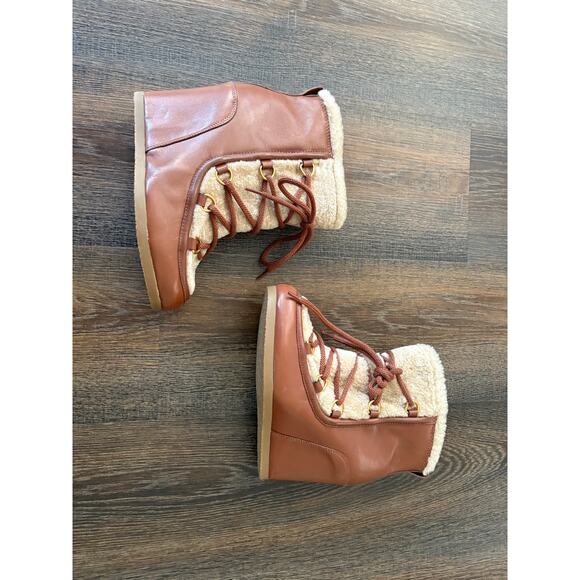 Veronica Beard Elfred Wedge Shearling Booties - Picture 5 of 15